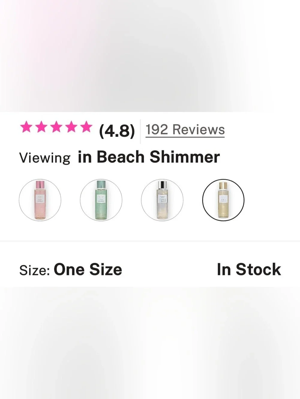 Victoria's Secret BEACH SHIMMER The Siren Collection Shimmer Fragrance Body Mist
